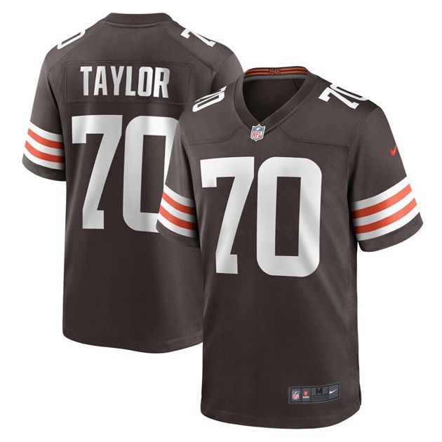 mens nike alex taylor brown cleveland browns team game player jersey
